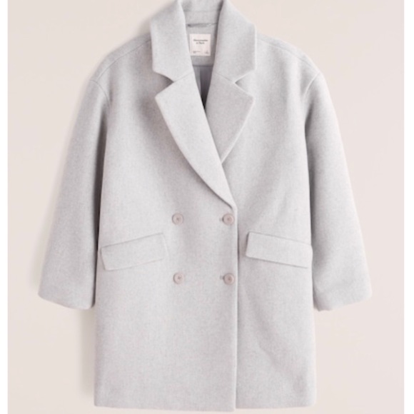 Abercrombie&Fitch gray coat, size Small Petite - Picture 1 of 6